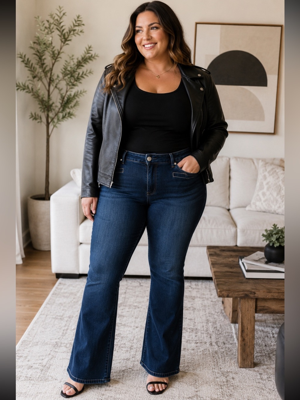 Lane Bryant Genius Fit Flare Jeans